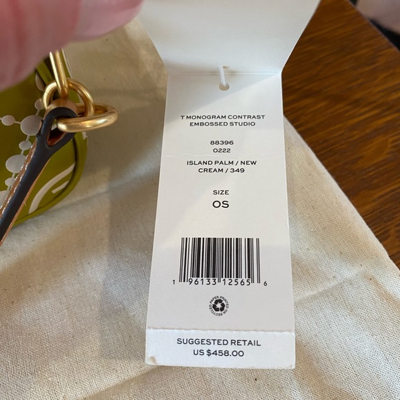 Tory Burch T Monogram Contrast Embossed Studio bag! - Picture 10 of 10